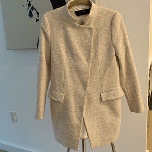 Zara Basic Beige Coat (Barely Worn)
